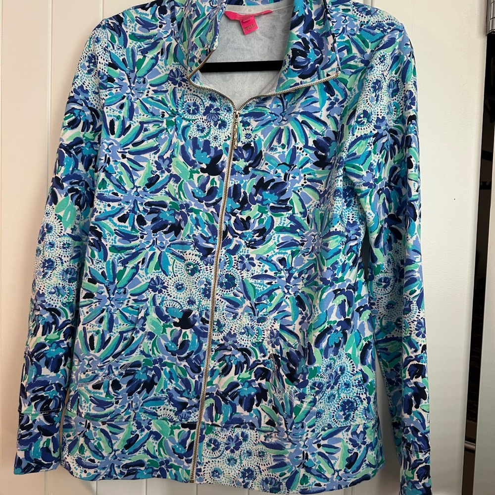 Lilly Pulitzer Blue Floral Jacket